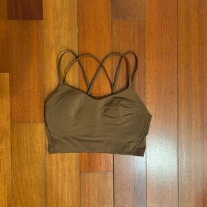 Lulu brown sports bra/ workout top
